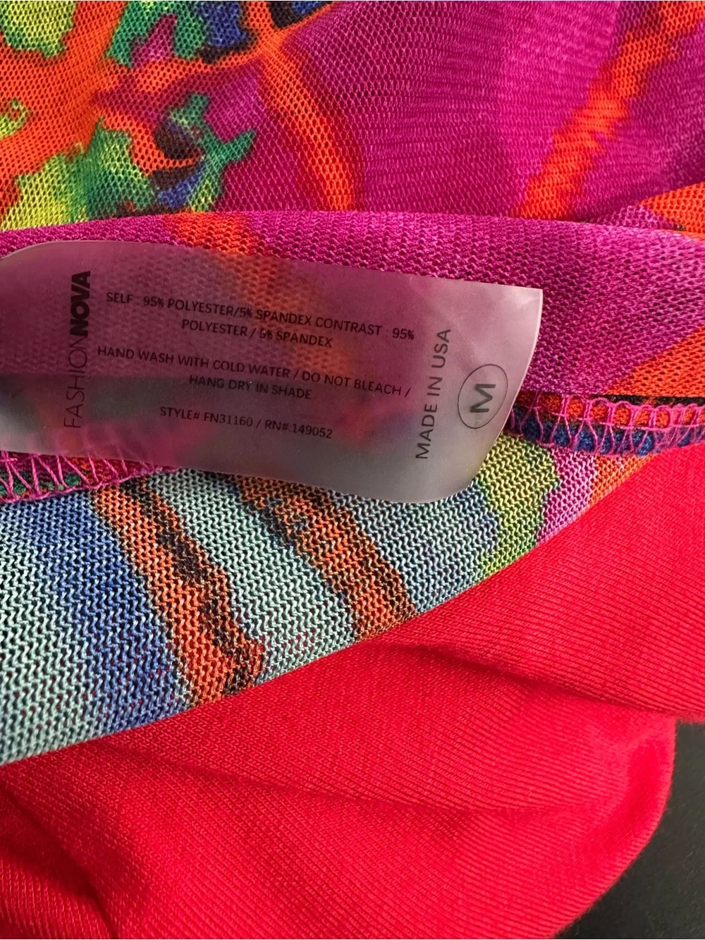 Fashion Nova Multicolor Shell-Print Triangle Bikini Top & Wrap Skirt Set-m